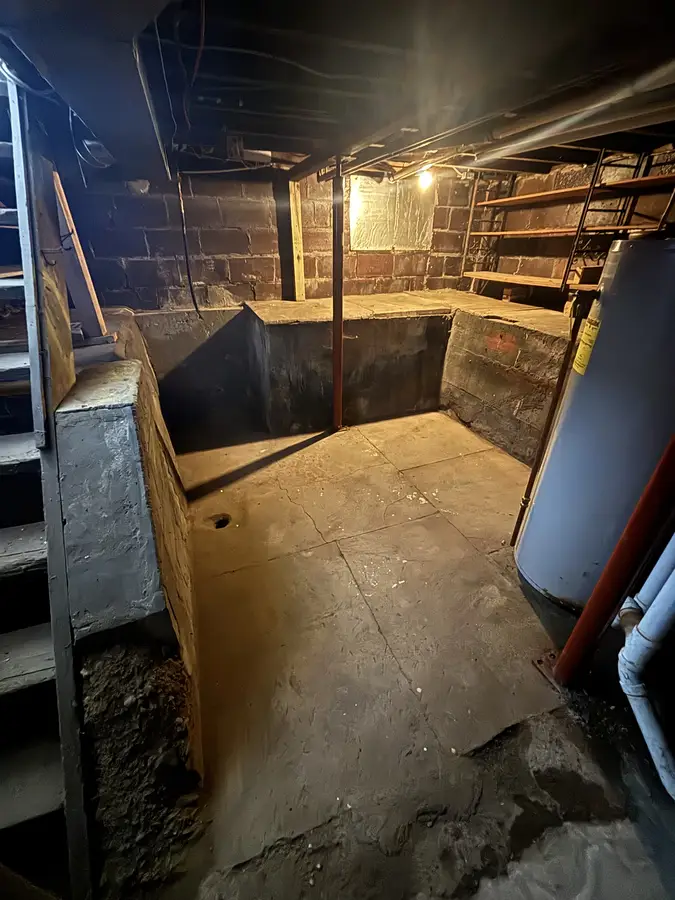 Basement emptied down to the walls